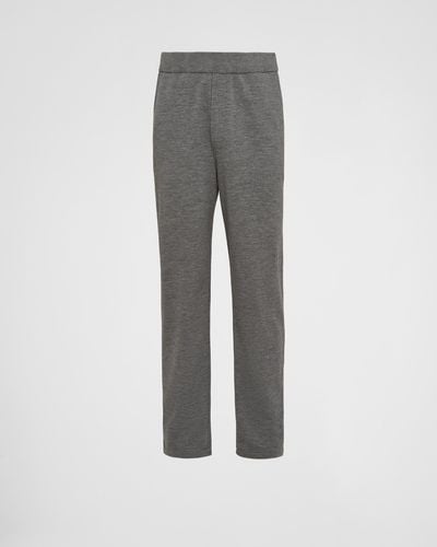 Prada Cotton Fleece Pants - Gray