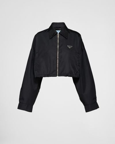 Prada Blousonjacke Aus Re-nylon - Schwarz