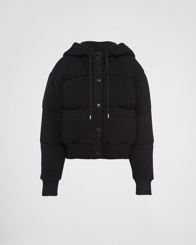Prada Wool And Cashmere Down Jacket - Black