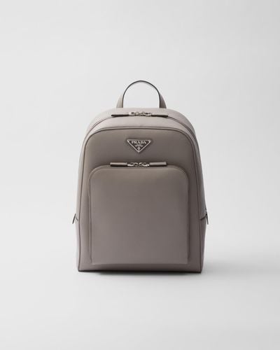 Prada Saffiano Leather Backpack - Grey