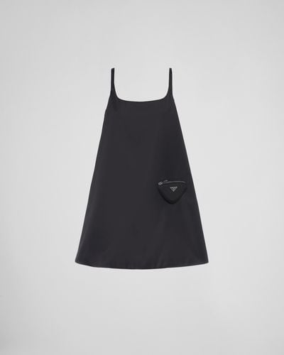 Prada Re-Nylon Sleeveless Dress With Pouch - Black