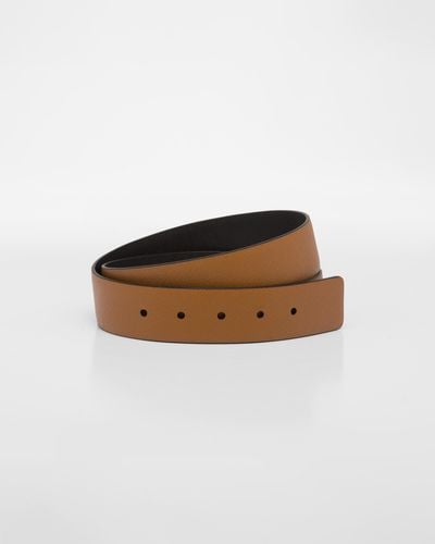 Prada Reversible Saffiano Leather Belt Strap - Multicolour