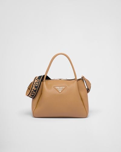 Prada Medium Leather Handbag - Metallic