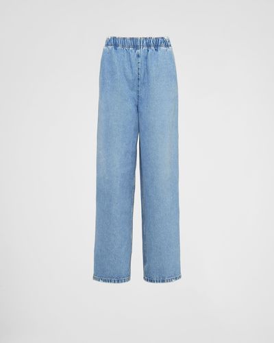 Prada Wide Denim Jeans - Blue