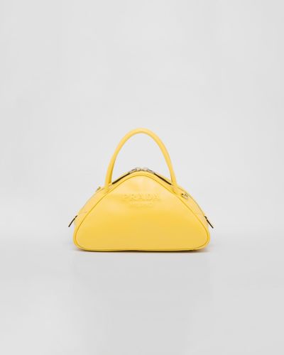 Prada Leather Triangle Bag - Yellow