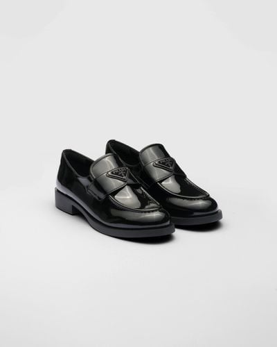 Prada Patent Leather Loafers - Black