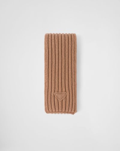 Prada Cashmere Scarf - White