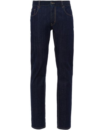 Prada Five-pocket-jeans Aus Stretch-denim - Blau
