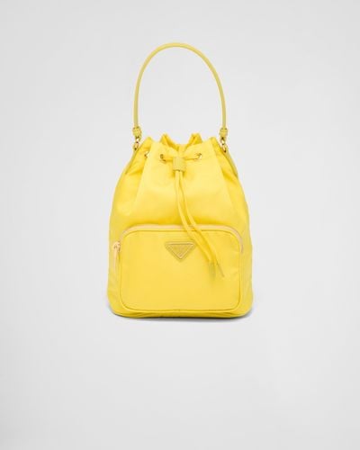 Prada Duet Re-Nylon Bucket Bag - Yellow