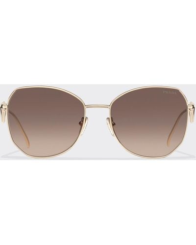 Prada Sunglasses With Triangle Logo - White