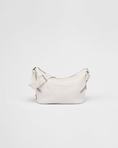 Prada Tasche Aus Leder Mit Schulterriemen - Weiß