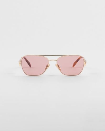 Prada Sunglasses With Triangle Logo - Pink