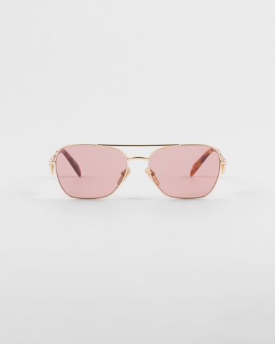 Prada Sonnenbrille Mit Triangolo-Logo - Pink