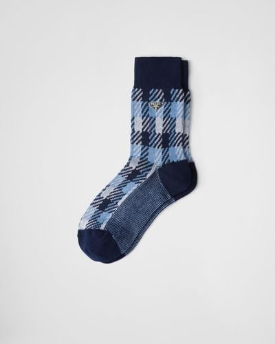 Prada Cotton Socks - Blue