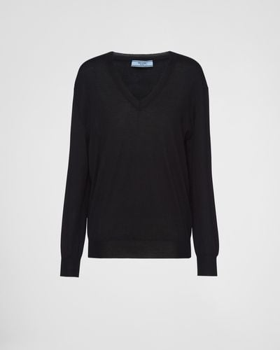 Prada Cashmere And Wool Sweater - Black