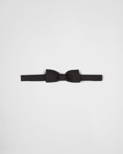 Prada Satin Bow Tie - Black