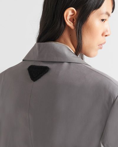 Prada Single-breasted Panama Cotton Jacket - Grey