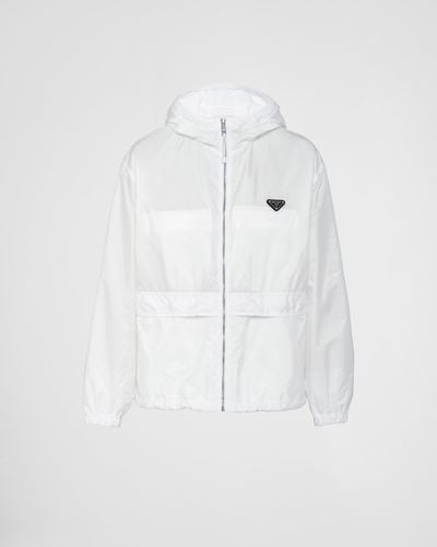 Prada Re-Nylon Blouson Jacket - White