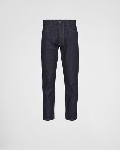 Prada Pantaloni Cinque Tasche In Comfort Denim - Blu