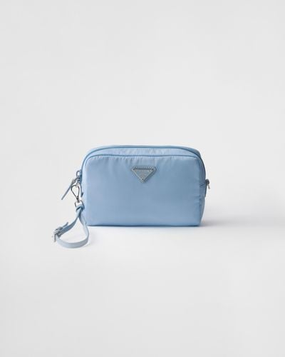 Prada Pochette En Re-Nylon - Bleu