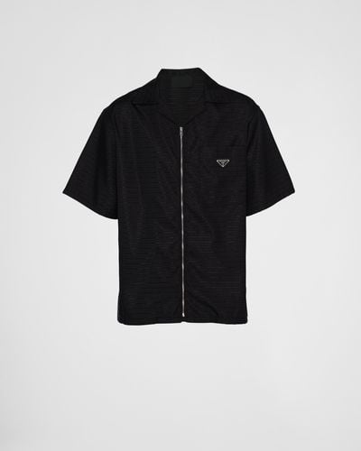 Prada Re-Nylon Short-Sleeved Shirt - Black