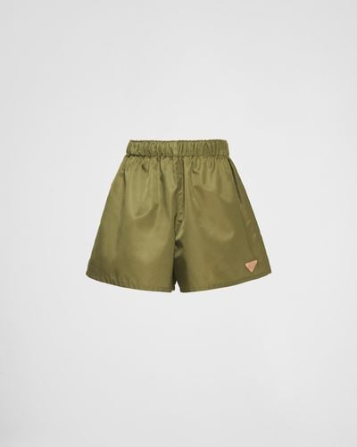 Prada Shorts Aus Re-Nylon - Grün