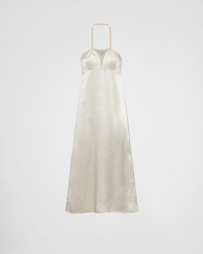 Prada Satin Slip Dress - White