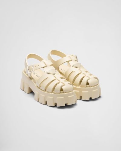 Prada Foam Rubber Sandals - White