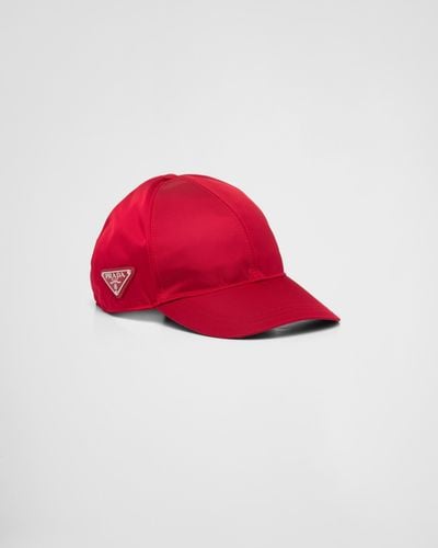 Prada Re-nylon Baseball Cap - Red