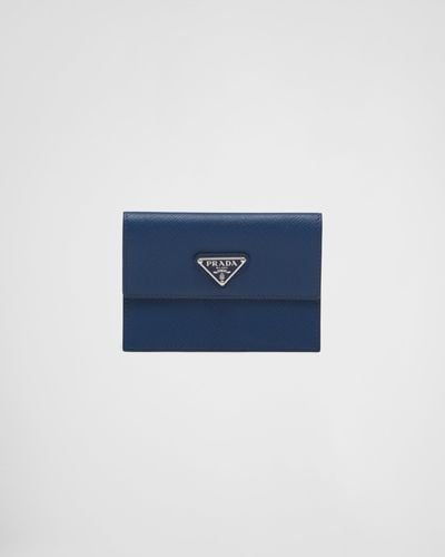 Prada Saffiano Leather Document Holder - Blue