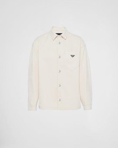 Prada Velvet Denim Shirt - White