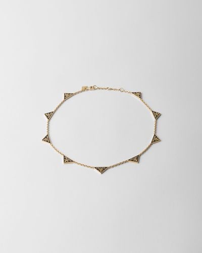 Prada Enameled Metal Necklace - Multicolor