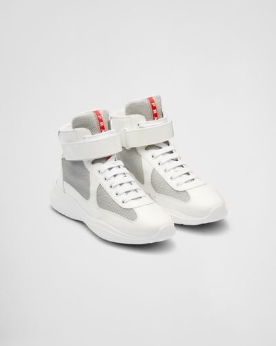 Prada America’S Cup High-Top Sneakers - White