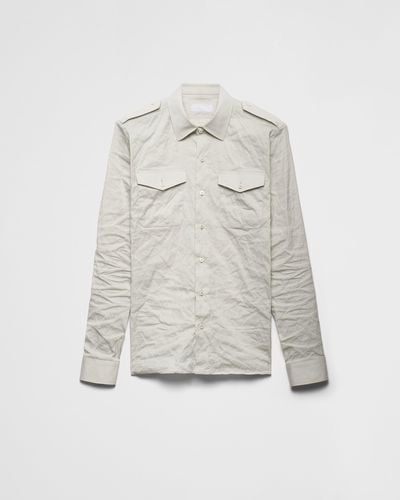 Prada Technical Cotton Shirt - Gray