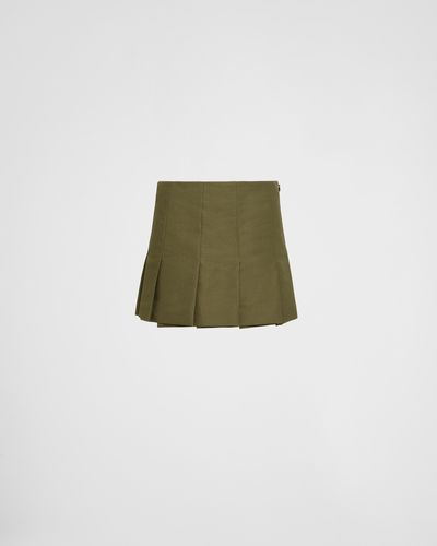 Prada Technical Canvas Miniskirt - Green