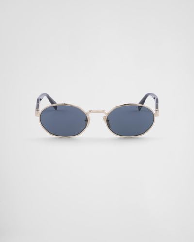 Prada Sonnenbrille Mit Logo - Blau