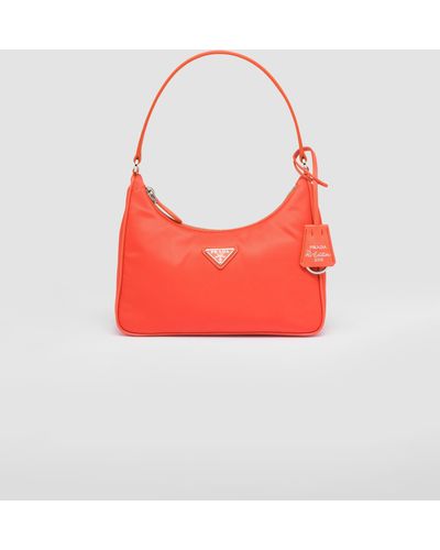 Prada Saffiano Vernice Mini Double-Zip Tote Bag, Red (Rosso)