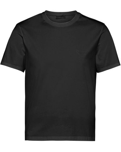 Prada Stretch Cotton T-Shirt - Black