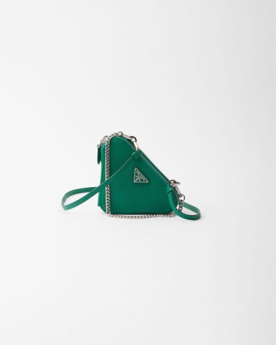 Prada Saffiano Leather Mini Pouch - Green