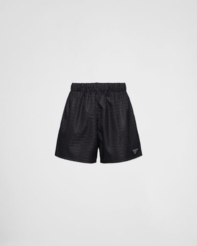 Prada Shorts In Re-nylon - Bianco