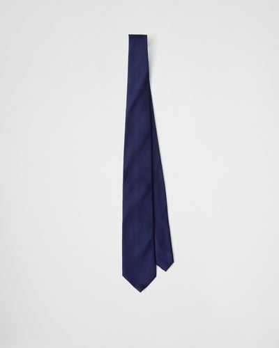 Prada Satin Tie - Blue