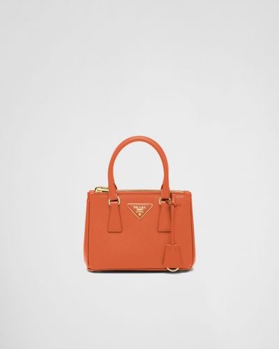 Prada Galleria Saffiano Leather Mini-bag - Orange
