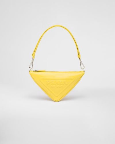 Prada Triangle Leather Mini-bag - Yellow