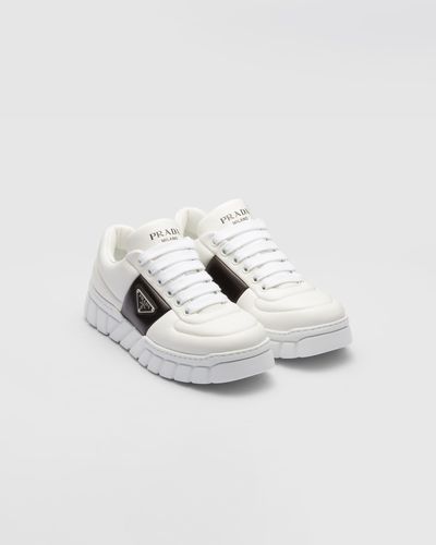Prada Sneakers In Nappa Imbottita - Bianco