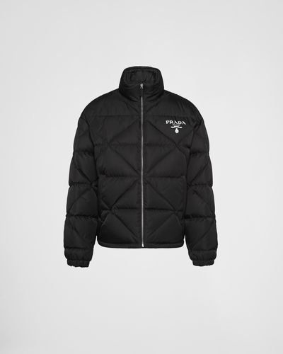 Prada Gefütterte Jacke aus Re-Nylon - Schwarz