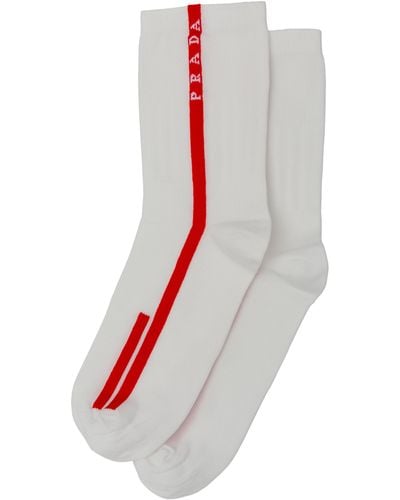 Prada Gestrickte Socken Aus Nylon - Weiß