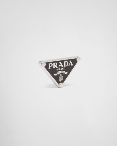 Prada Symbole Single Right Earring - White