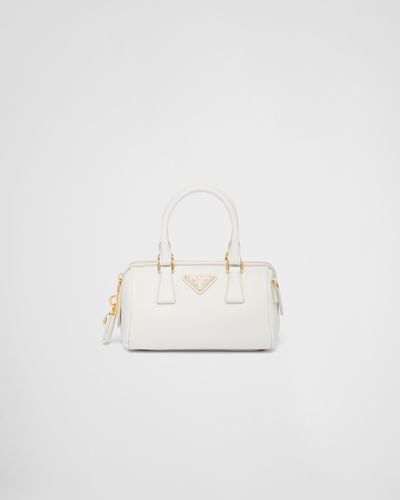 Prada Saffiano Leather Top-Handle Bag - White