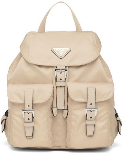 Prada Small Re-Nylon Backpack - Natural