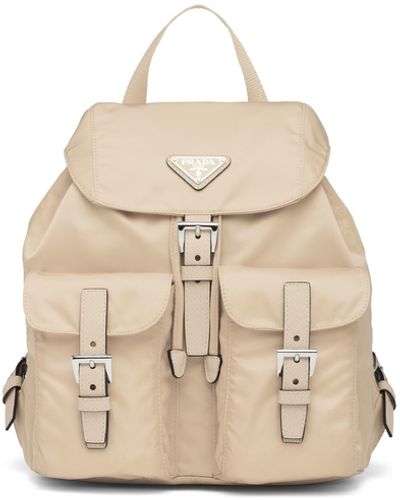 Prada Kleiner Rucksack Aus Re-nylon - Natur